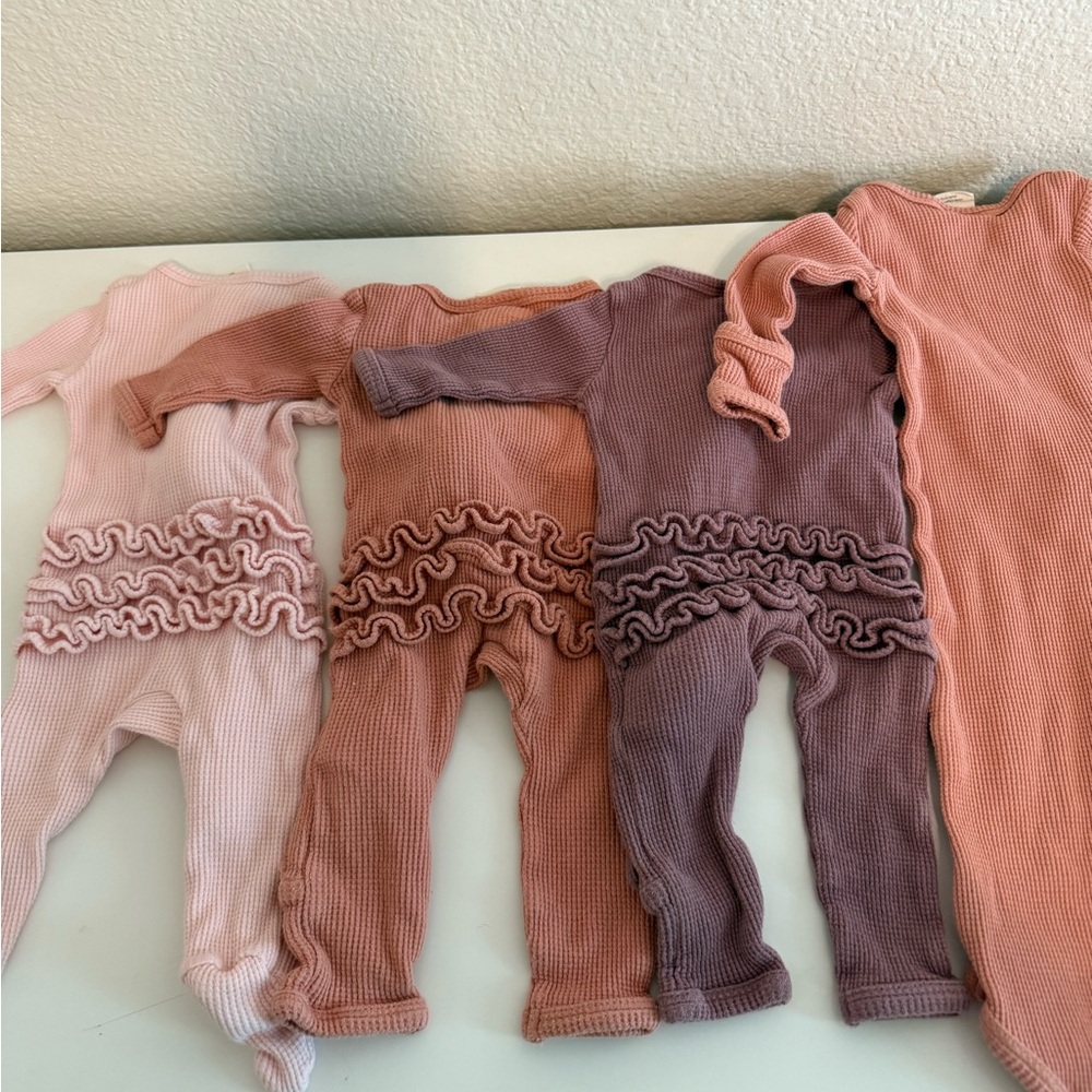 Cozy Kids Pajamas Set - Pink, Brown, Purple